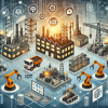 DALL·E 2024-10-24 17.11.40 - A visual representation of Industrial IoT applications, showing manufacturing processes, factory automation, and supply chain systems connected via Io