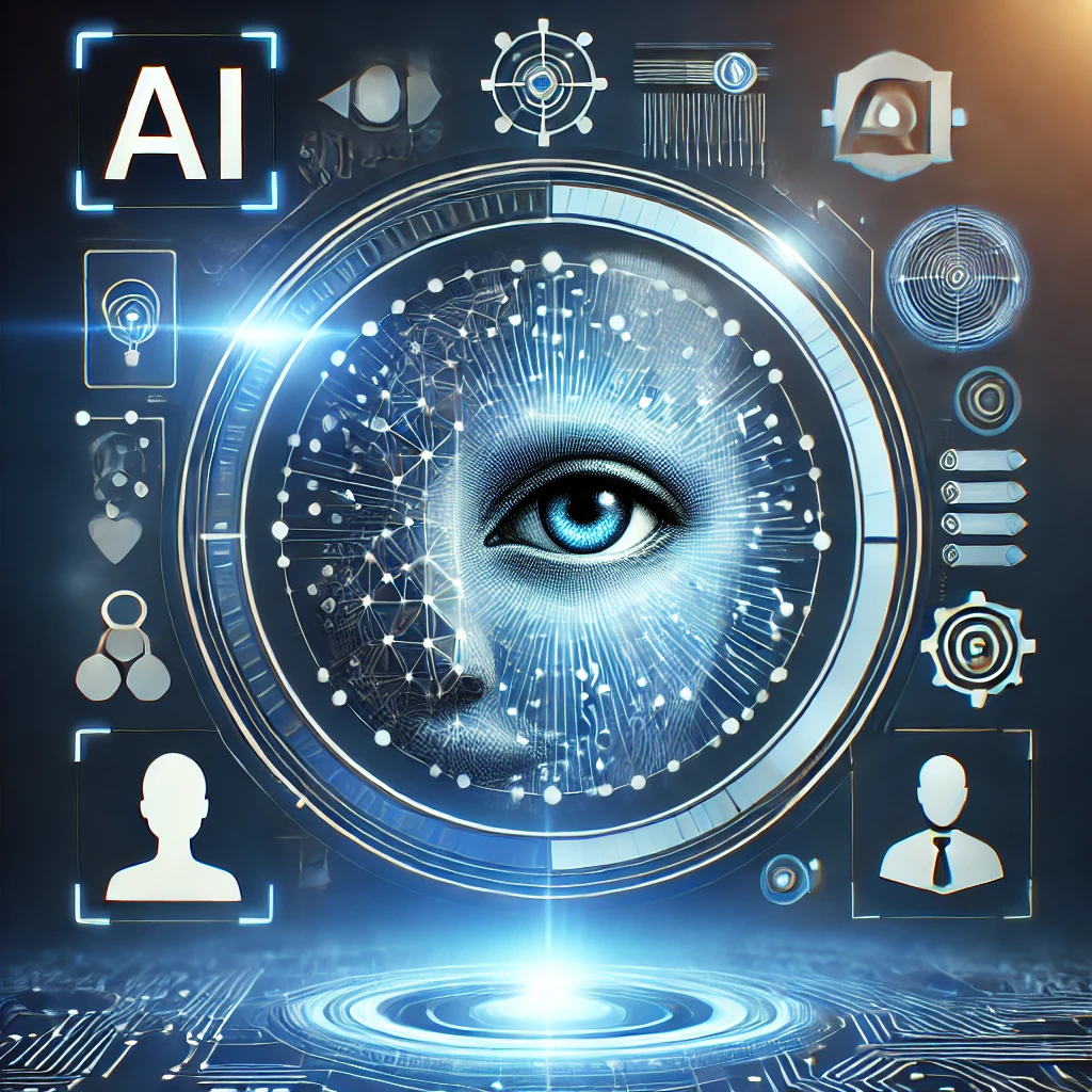 DALL·E 2024-10-24 18.19.27 - A visual representation of AI and image recognition, showing advanced AI algorithms analyzing images and automating processes. The design should featu