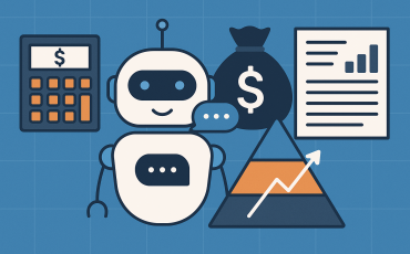 A flat-style digital illustration depicting the concept of AI chatbot development cost in Vietnam, featuring symbols of technology, currency, and conversational interfaces to represent business investment and automation.