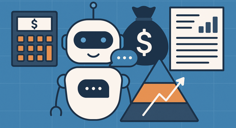 A flat-style digital illustration depicting the concept of AI chatbot development cost in Vietnam, featuring symbols of technology, currency, and conversational interfaces to represent business investment and automation.